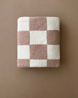 Checkered Plush Blanket | Latte