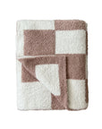 Checkered Plush Blanket | Latte