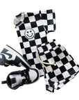 Checkered Shorts Set | Black