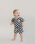 Checkered Shorts Set | Black