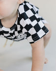 Checkered Shorts Set | Black