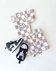 Checkered Shorts Set | Latte