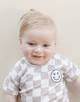 Checkered Shorts Set | Latte