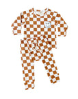 Checkered Smiley Lounge Set | Copper
