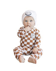 Checkered Smiley Lounge Set | Copper