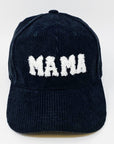 Corduroy Mama Ball Cap: White