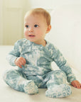 Cotton 2-Way Zip Baby Infant Footie Pajama-Prism Sky