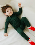Rib Green Long Sleeve PJs