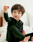 Daily Dark Green Cotton Long Sleeve PJs
