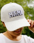 Corduroy Mama Ball Cap: White