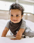 Organic Cotton Baby Bandana Bibs - Ash