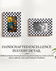 Picture Frames Checked Bone Inlay Collection, 4x6, 5x7