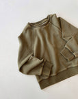 Toddler Garment Dye Waffle Crew - Olive