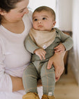 Organic Cotton Baby Bandana Bibs - Ash