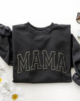 Black Embossed Mama Sweatshirt