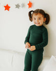 Rib Green Long Sleeve PJs