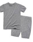 Viscose Short Sleeve Pajama Set for Kids Colorful Grey: 2XL(8Y)