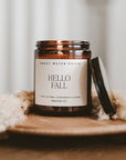 Hello Fall 9 oz Soy Candle - Fall Decor & Gifts
