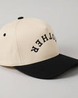 MOTHER Upside Down Lettering Embroidery Cap: Black / ONE SIZE