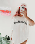 Boy Mom Club Blackletter Tee - Ivory: Small