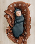 Charcoal Bamboo Hat OR Head Wrap Set
