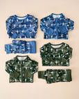 Bamboo Two Piece Set | Blue Camo Bolts