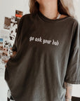 Go Ask Your Dad Blackletter Tee - Pepper