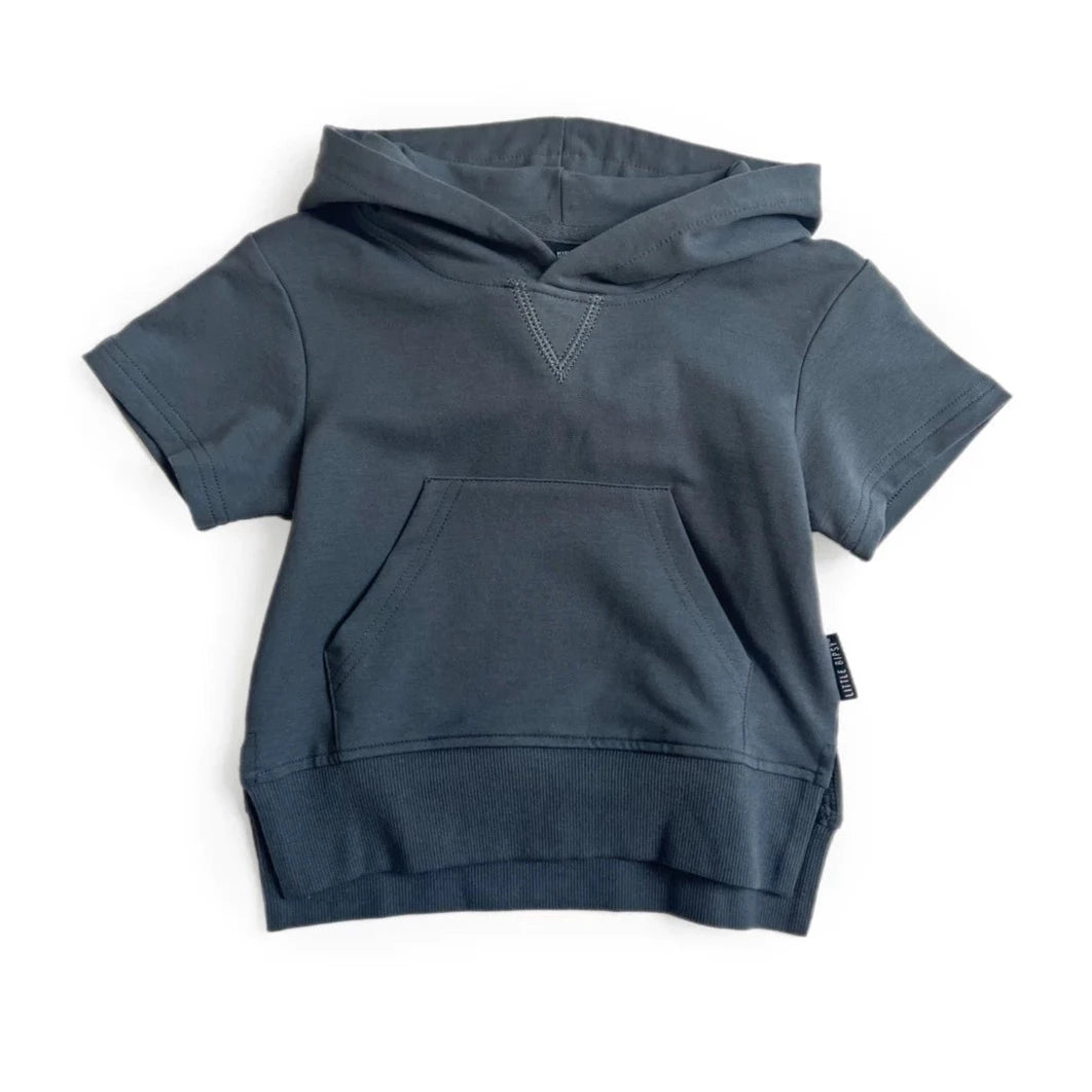 Short Sleeve Hoodie - Pewter
