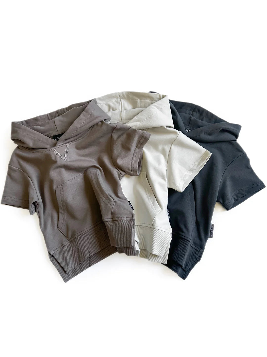 Short Sleeve Hoodie - Pewter