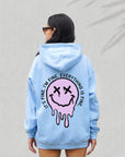 It's Fine Drippy Smiley Hoodie - Blue
