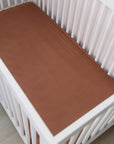 Rust Bamboo Stretch Crib Sheet