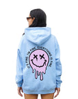 It's Fine Drippy Smiley Hoodie - Blue