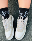 Socks - Black Flame