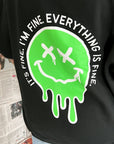 It's Fine Drippy Smiley Hoodie - Black