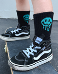 Socks - Aqua Smiley