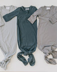 Charcoal Bamboo Knot Gown