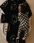 Plush Blanket  | Just Smile Black & White