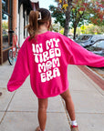 In My Tired Mom Era Sweatshirt - Fuchsia