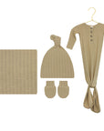 Jake Ribbed Newborn Hat Bundle (Gown)