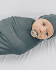 Charcoal Bamboo Hat OR Head Wrap Set