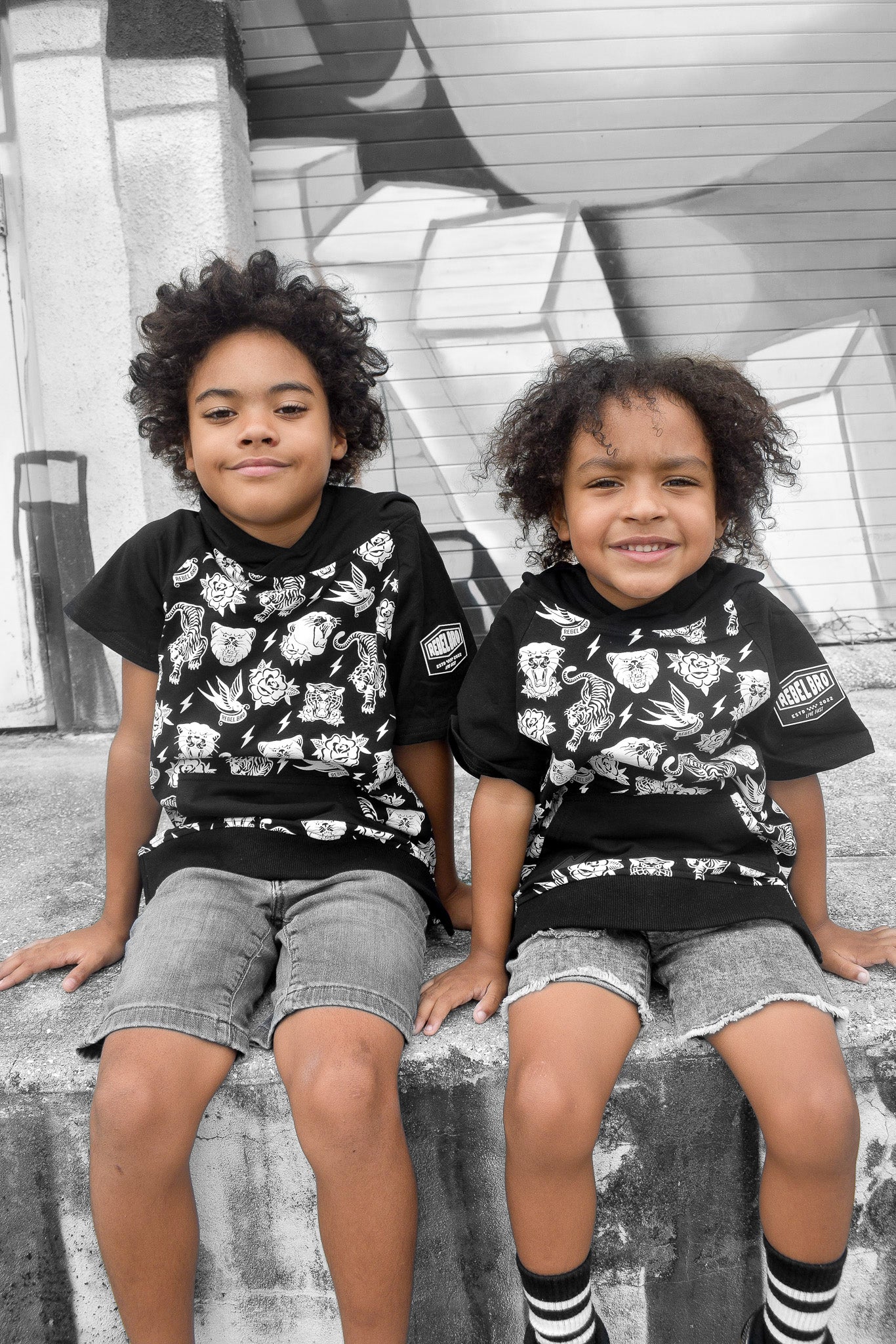 Short Sleeve Hoodie in Born To Be Wild