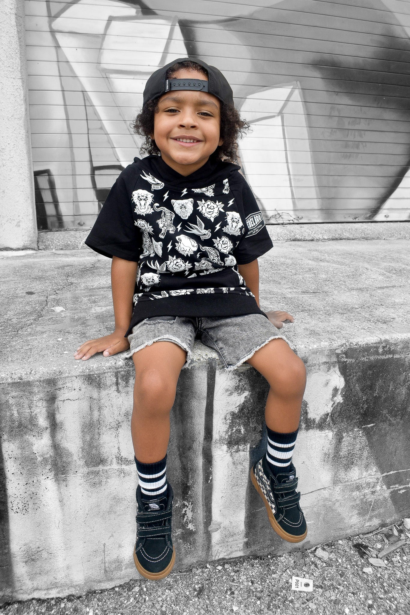 Short Sleeve Hoodie in Born To Be Wild