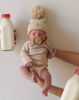 ff Pom Top Knit Beanie | Oatmeal