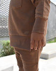 ORGANIC COTTON CREWNECK - ALMOND