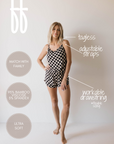 Cami Women's Bamboo Set | Black Checkerboard