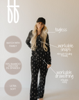 Women's Bamboo Pajama | Midnight Lightning Bolt || MATCHING KIDS