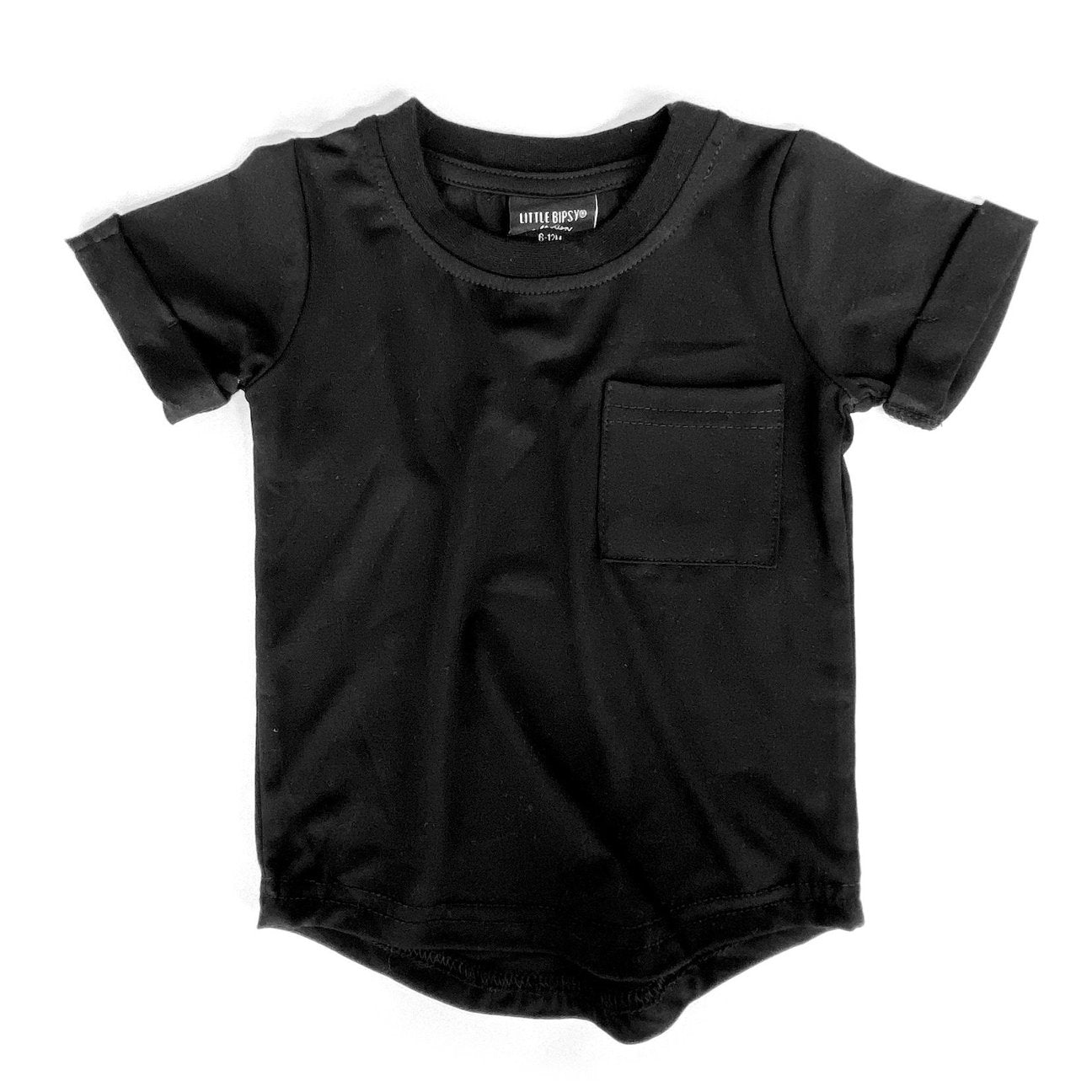 Little Bipsy Short Sleeve Pocket Tee - Black