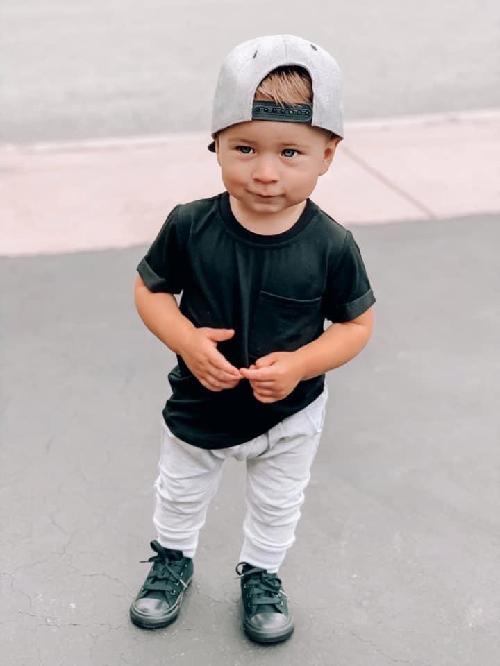 Little Bipsy Short Sleeve Pocket Tee - Black