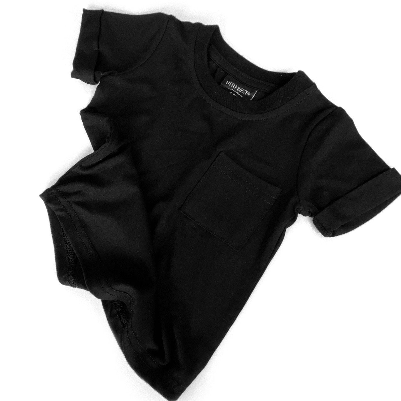 Little Bipsy Short Sleeve Pocket Tee - Black