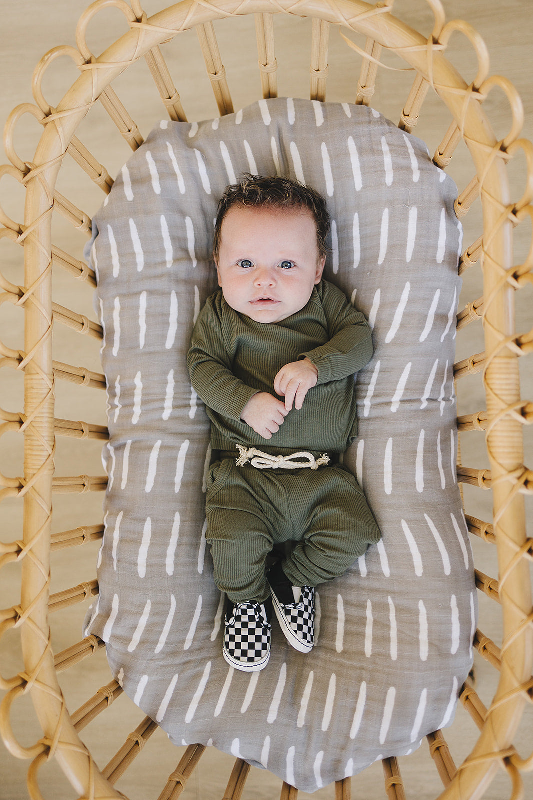 Winter Green Organic Cotton Ribbed Pocket Set